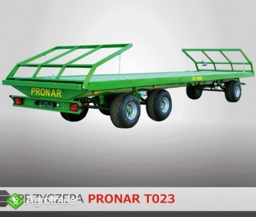 Przyczepa platformowa 11 t PRONAR T023 trzyosiowa