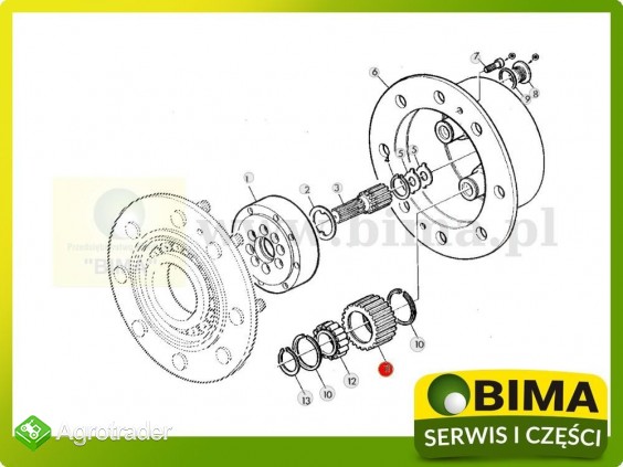 Satelita zwolnicy przedniego napędu Ford New Holland 6410 - zdjęcie 1