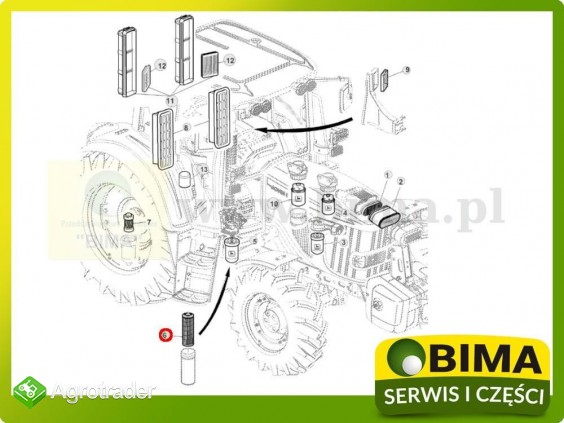 Filtr hydrauliczny John Deere 6620,6630,6810,6820,6830 - zdjęcie 2