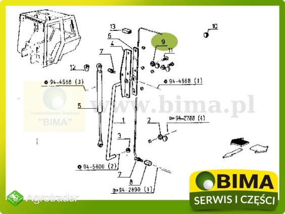 Osłona śruby mocującej szybę Renault CLAAS 80-12,75-14 - zdjęcie 1