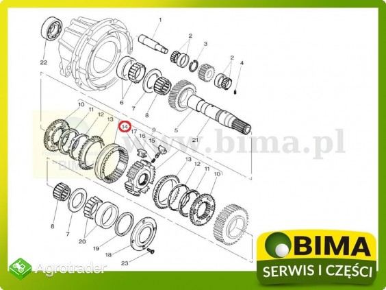 Kamień synchronizatora rewersu Massey Ferguson 6255 - zdjęcie 1