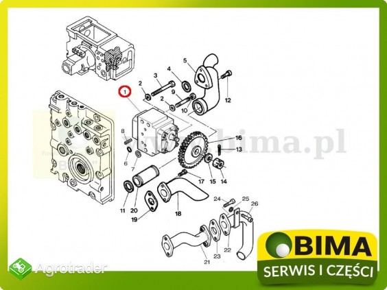 Pompa hydrauliczna oryginał Massey Ferguson 3630,3635 - zdjęcie 2