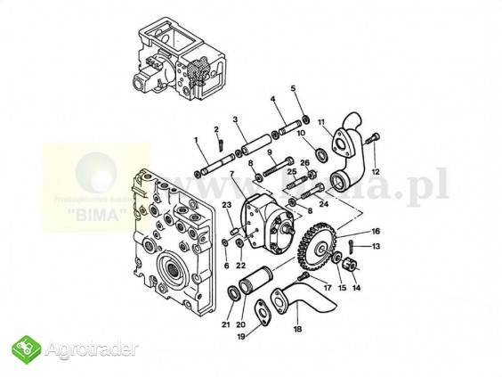 Pompa hydrauliczna MF Massey Ferguson 2620,2625,2640 - zdjęcie 2