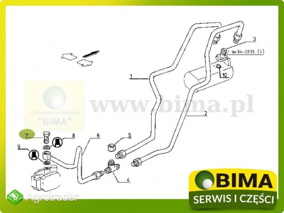 Śruba przewodu hydraulicznego Renault CLAAS 106-54 - zdjęcie 1